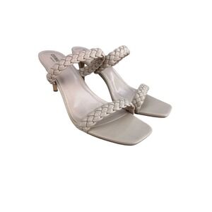 Cushionaire Pippa Nude Braided Double Strap Heels Sandal Size 9.5 New In Box